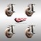 Service Caster 4 Inch 316SS High Temp Glass Filled Nylon Swivel Top Plate Caster Set with Brake SCC-SS31620S414-GFNSHT-TLB-4 - alternate 5